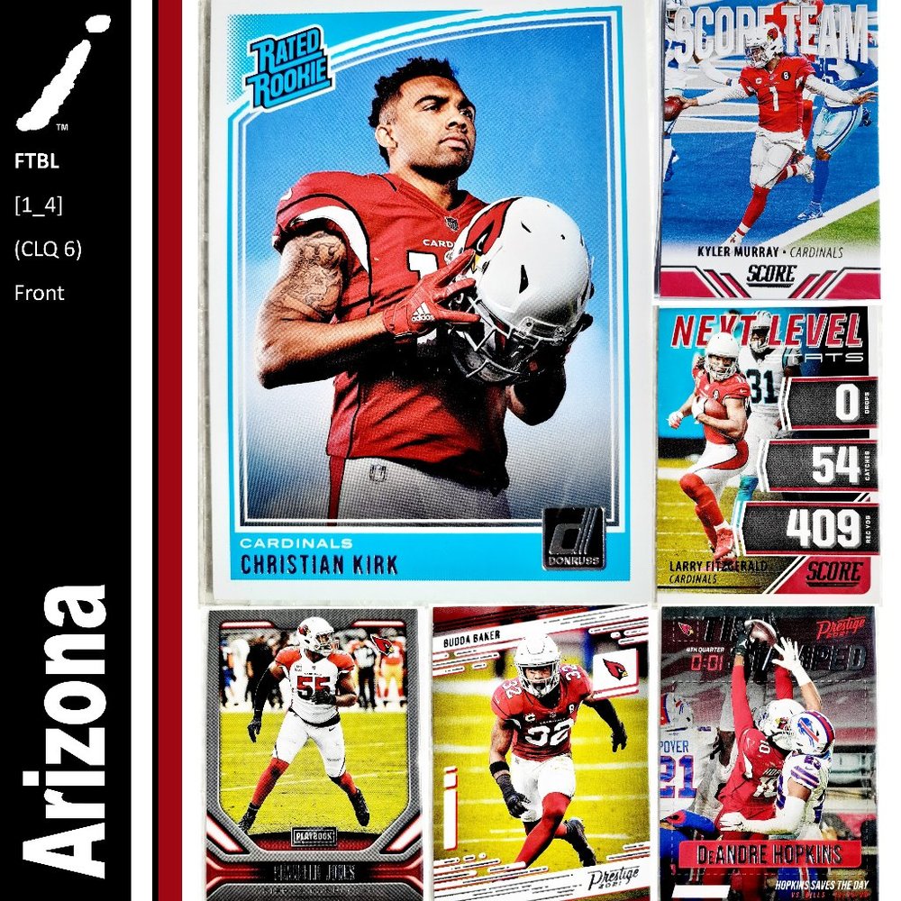Arizona Cardinals 6 Card Lot - FTBL [1_4]